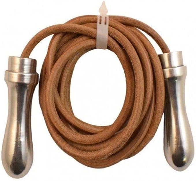 Geezers Aluminium Handled Leather Jump Rope (9 ft)